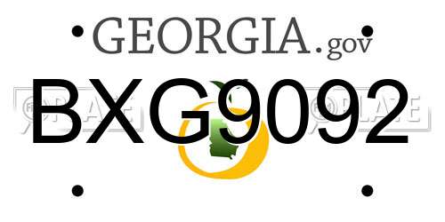 BXG9092 Georgia License Plate