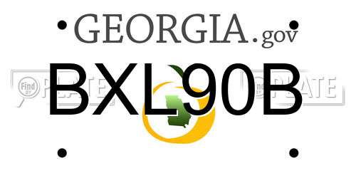 BXL90B Georgia License Plate
