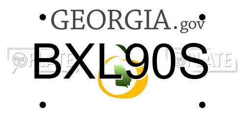 BXL90S Georgia License Plate