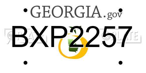 BXP2257 Georgia License Plate