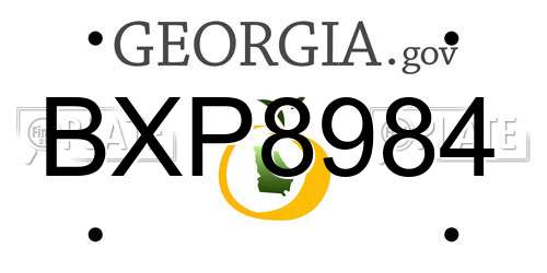 BXP8984 Georgia License Plate