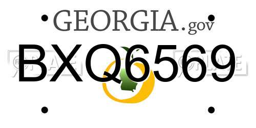 BXQ6569 Georgia License Plate