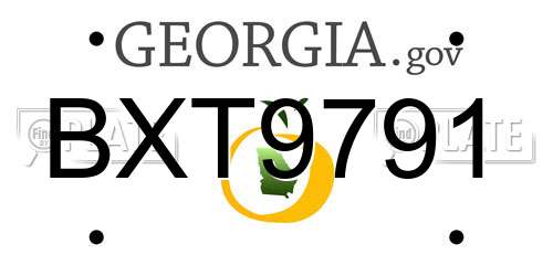 BXT9791 Georgia License Plate