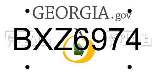 BXZ6974 Georgia License Plate