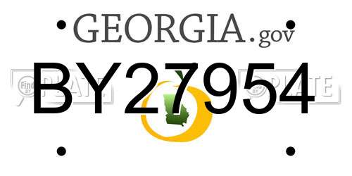 BY27954 Georgia License Plate