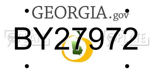 BY27972 Georgia License Plate