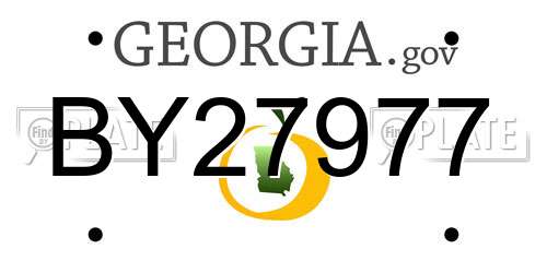 BY27977 Georgia License Plate