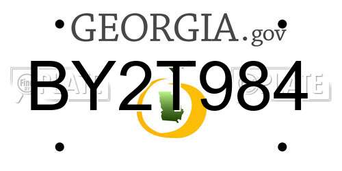 BY2T984 Georgia License Plate