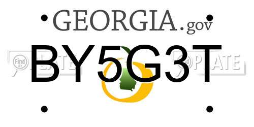 BY5G3T Georgia License Plate
