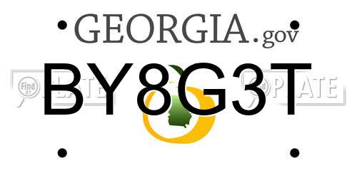 BY8G3T Georgia License Plate