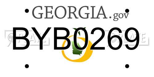 BYB0269 Georgia License Plate