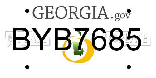 BYB7685 Georgia License Plate