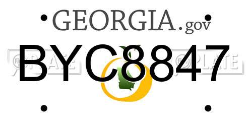 BYC8847 Georgia License Plate