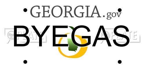 BYEGAS Georgia License Plate