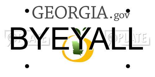 BYEYALL Georgia License Plate