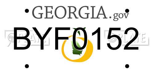 BYF0152 Georgia License Plate