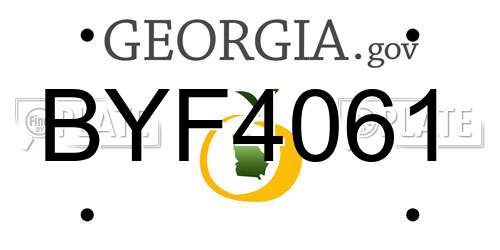 BYF4061 Georgia License Plate