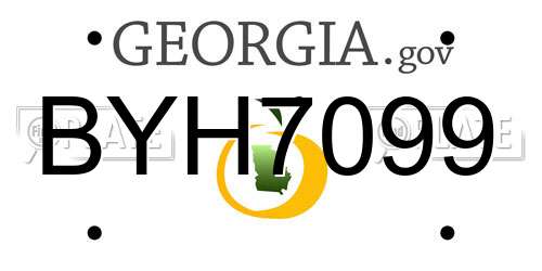BYH7099 Georgia License Plate