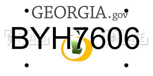 BYH7606 Georgia License Plate