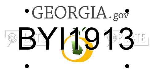 BYI1913 Georgia License Plate