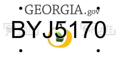 BYJ5170 Georgia License Plate