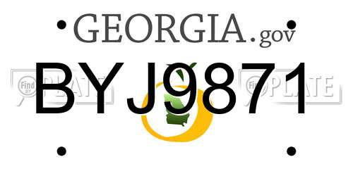 BYJ9871 Georgia License Plate