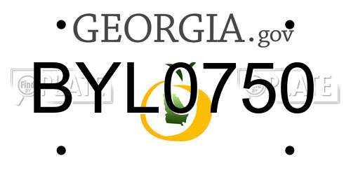 BYL0750 Georgia License Plate