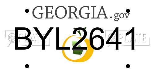 BYL2641 Georgia License Plate