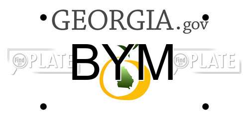 BYM Georgia License Plate