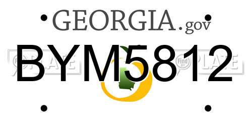 BYM5812 Georgia License Plate