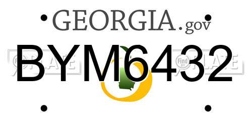 BYM6432 Georgia License Plate