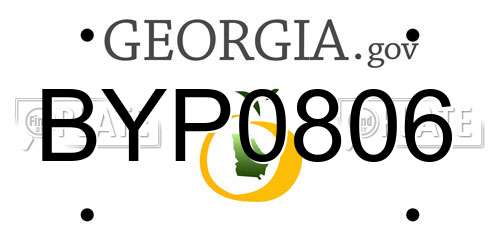 BYP0806 Georgia License Plate