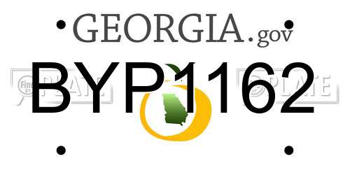 BYP1162 Georgia License Plate