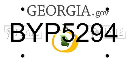 BYP5294 Georgia License Plate