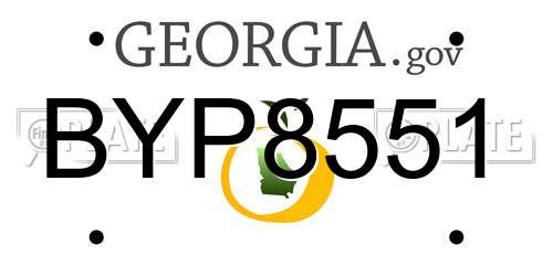 BYP8551 Georgia License Plate