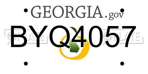 BYQ4057 Georgia License Plate