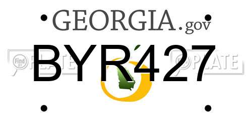 BYR427 Georgia License Plate