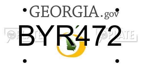 BYR472 Georgia License Plate
