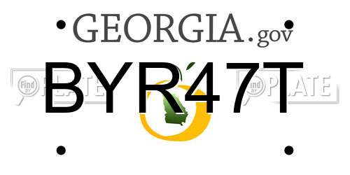 BYR47T Georgia License Plate
