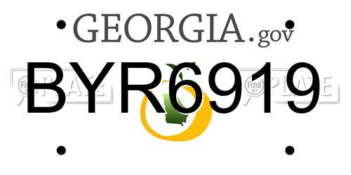 BYR6919 Georgia License Plate
