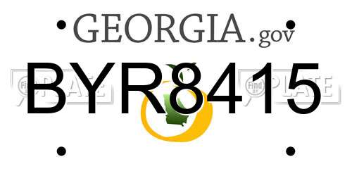 BYR8415 Georgia License Plate
