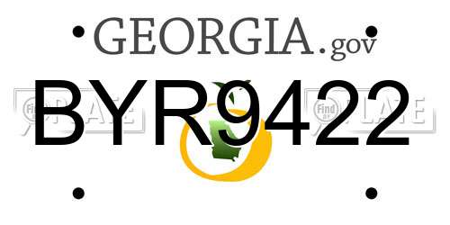 BYR9422 Georgia License Plate