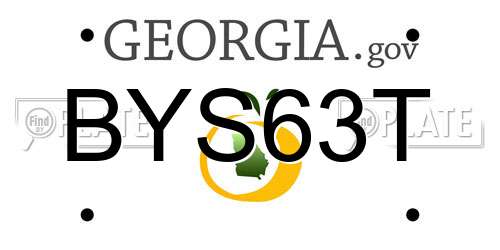 BYS63T Georgia License Plate