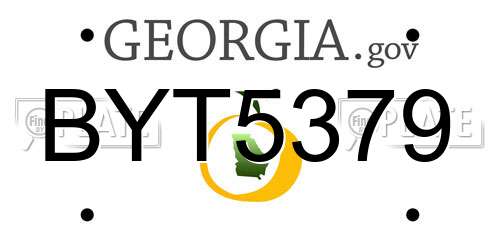 BYT5379 Georgia License Plate