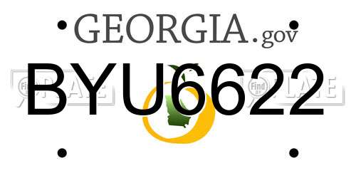 BYU6622 Georgia License Plate