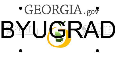 BYUGRAD Georgia License Plate