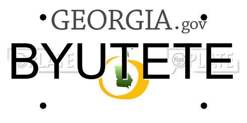 BYUTETE Georgia License Plate