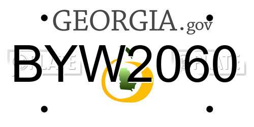 BYW2060 Georgia License Plate