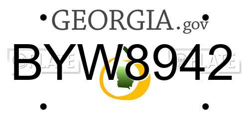 BYW8942 Georgia License Plate