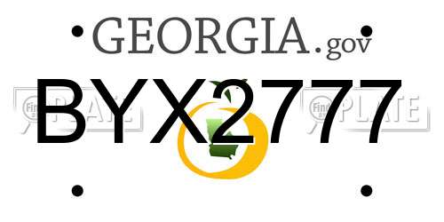 BYX2777 Georgia License Plate